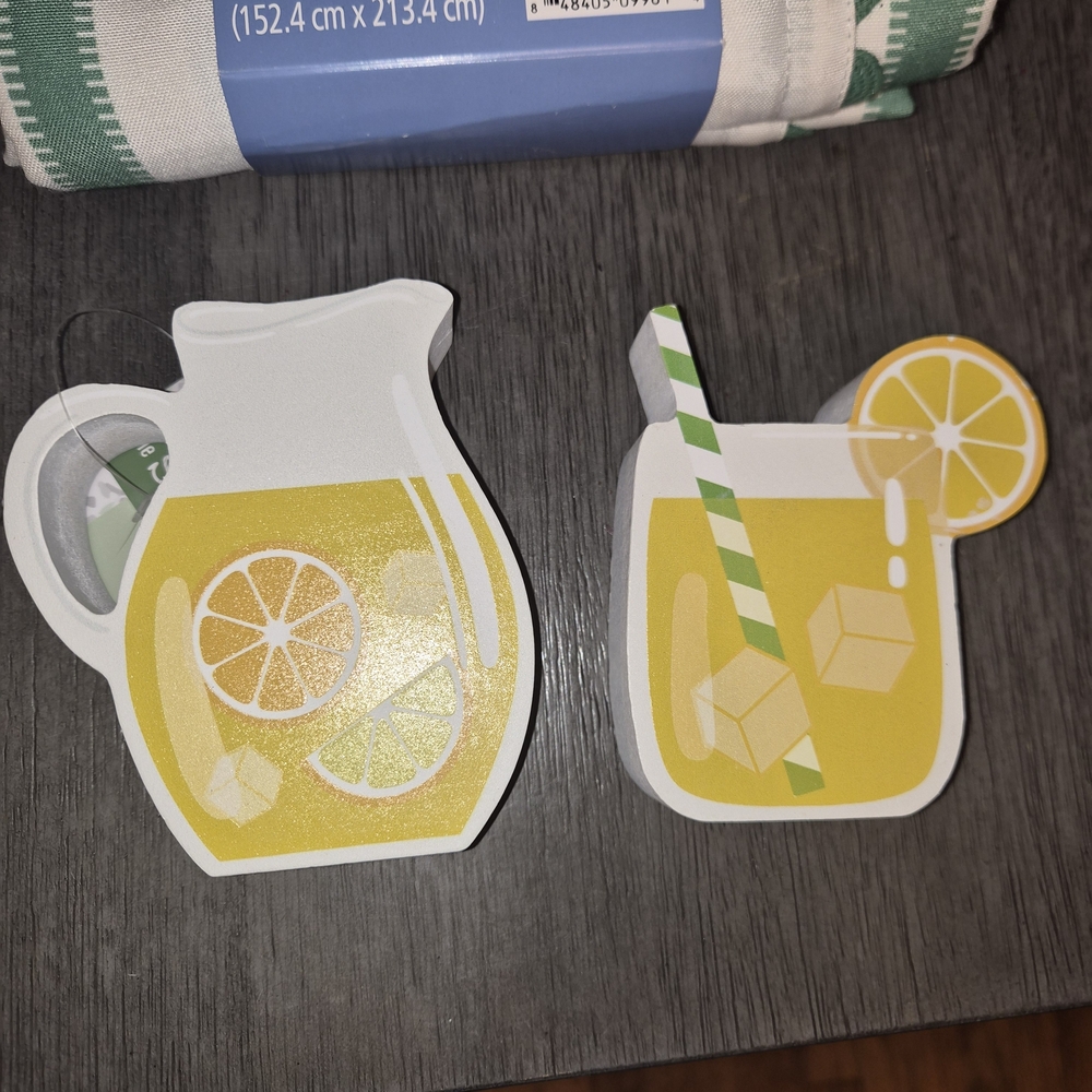 Lemonade Pitcher and Glass Coasters